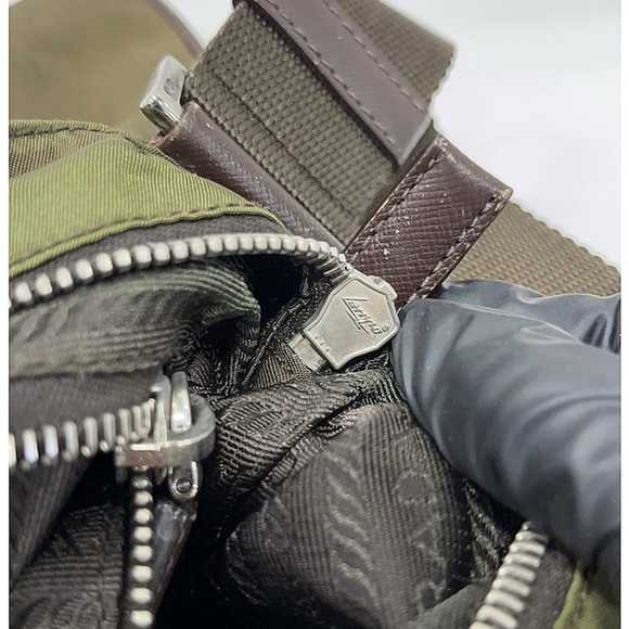 Prada Olive Green Nylon Crossbody Bag - Picture 14 of 15